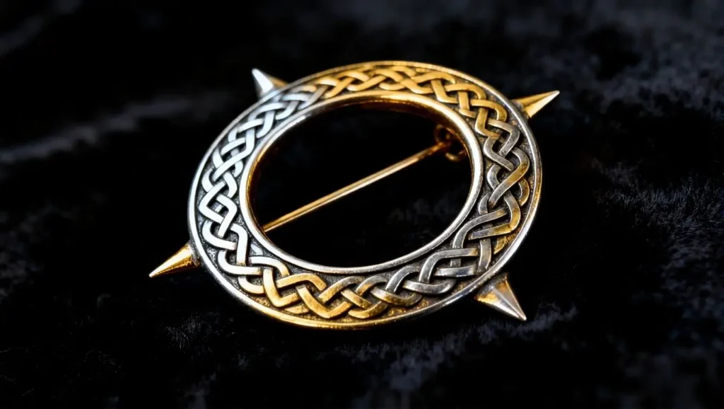 Traditional Scottish Celtic penannular brooch